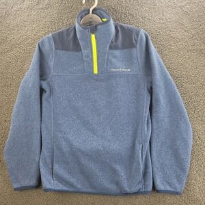 Vineyard Vines‎ Pullover Sweater Blue Womens XS 1/4 Zip Fleece Coat Pockets